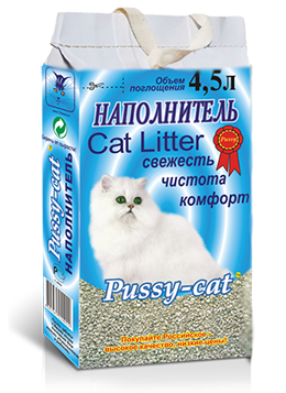 Наполнитель Pussy-Cat впитывающий цеолитовый 2,8 кг