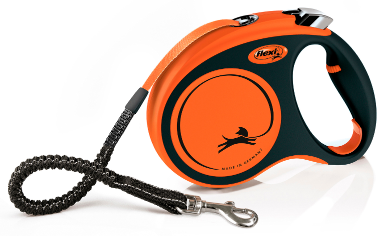 flexi рулетка Xtreme M (до 35 кг) 5 м лента оранжевая