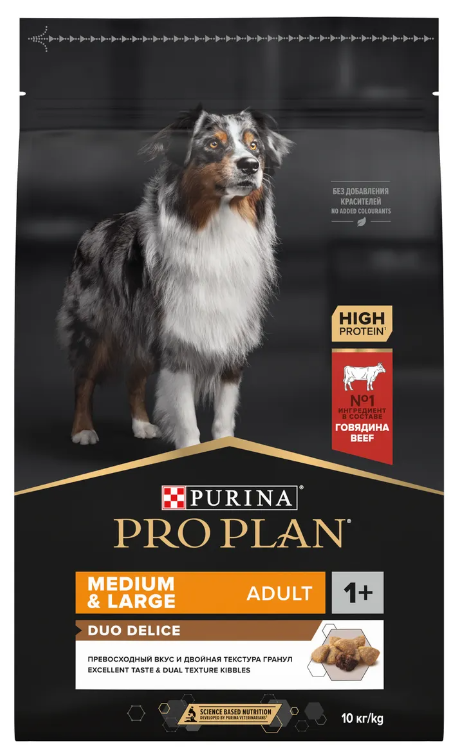 Корм Purina Pro Plan Duo Délice для взрослых собак с говядиной и рисом