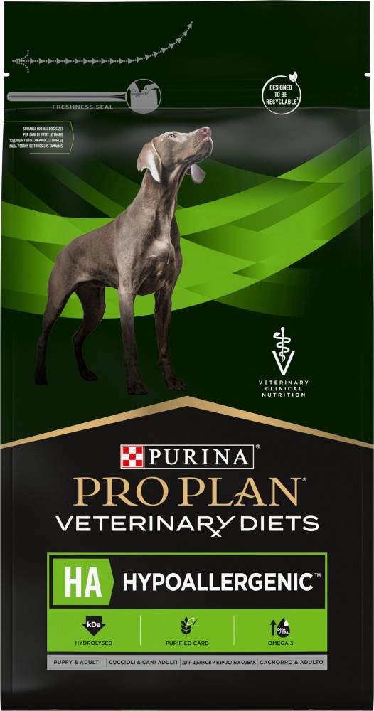 4945₽ - Корм Purina Pro Plan Veterinary diets HA профилактика аллергии 3 кг  - купить в Набережных Челнов