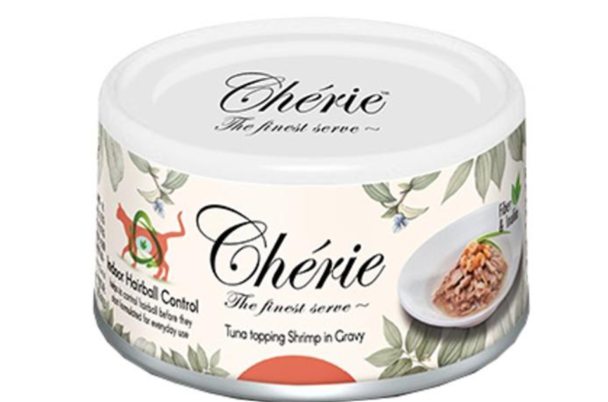 Корм Pettric Cherie Hairball Control Tuna &amp; Shrimp (в соусе) для кошек, тунец с креветкой, 80 г
