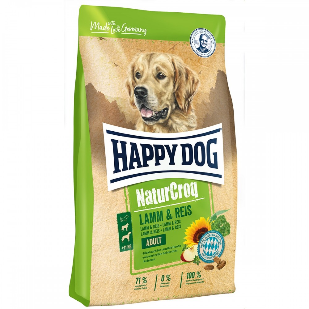 Happy Dog Premium NaturCroq РАЗВЕСНОЙ для взрослых собак всех пород с ягненком и рисом 1 кг