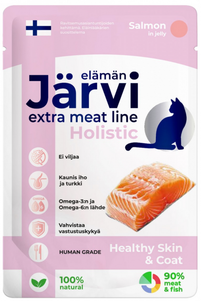 Консерва Jarvi Экстра Мит Скин Лосось (пауч) красивой шерсти и здоровой кожи для кошек 85 г: ЖЕЛЕ