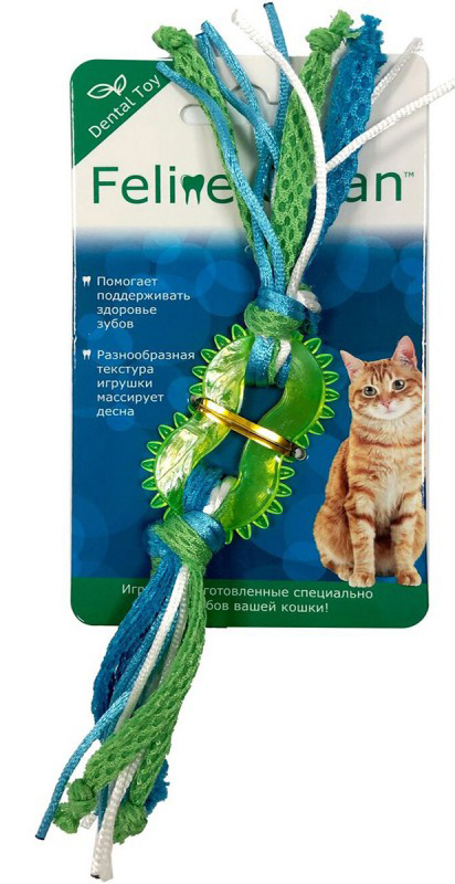 Feline Clean (Aromadog) прорезыватель для кошек &quot;Колечко с лентами&quot;