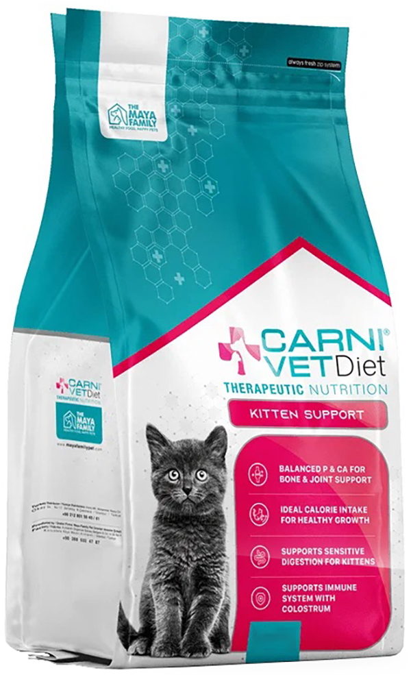 Корм Carni VetDiet Kitten Support для котят с нарушением развития и проблемами ЖКТ, 1.5 кг