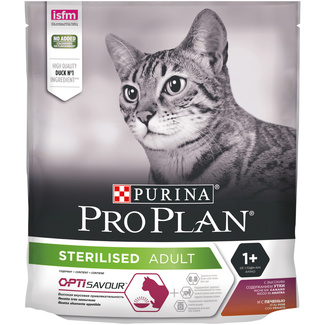 Корм для кошек Purina Pro Plan Sterilised при стерилизации и кастрации с уткой и печенью 400 г