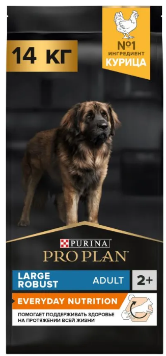 Корм Purina Pro Plan Large Adult Robust для взрослых собак крупных пород с курицей и рисом 14 кг