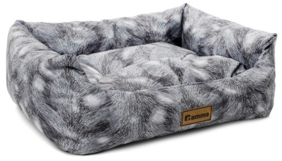 Лежанка для животных прямоугольная &laquo;Дымка&raquo; M, серая, 520*450*170мм