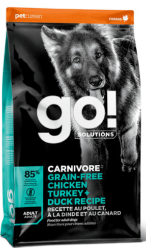 Корм GO! Solutions беззерновой для взрослых собак всех пород 4 вида мяса: индейка, курица, лосось, утка 9,98 кг