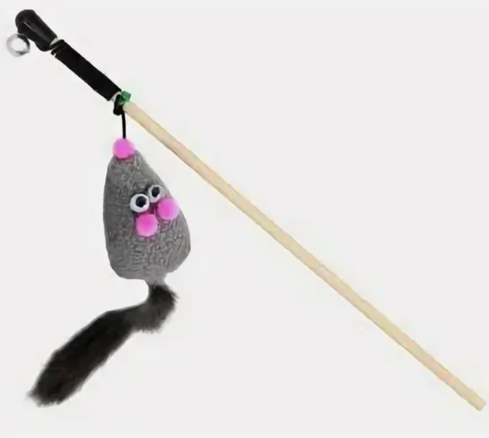 sh-06061 Gosi Удочка-дразнилка Мышка Тамила мятная с норковым хвостом