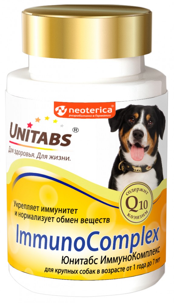 Unitabs (Neoterica) ImmunoComplex витаминно-минеральный комплекс для крупных собак, для иммунитета, 100 таб.