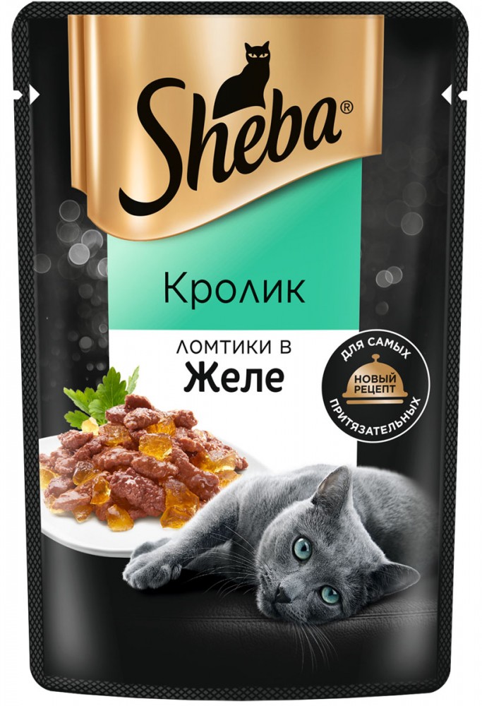 Влажный корм Sheba для кошек . Ломтики в желе, кролик 85 г