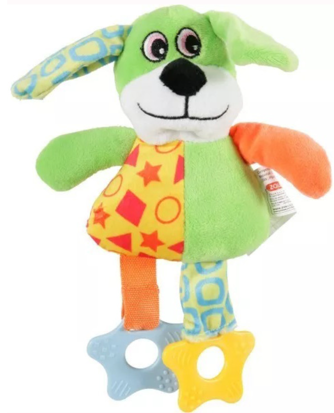 Zolux игрушка плюшевая Собака, 22х18 см, зеленая