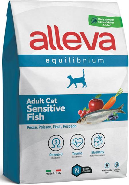 Корм Alleva Equilibrium Adult Cat Sensitive Fish для взрослых кошек РЫБА 1,5 кг