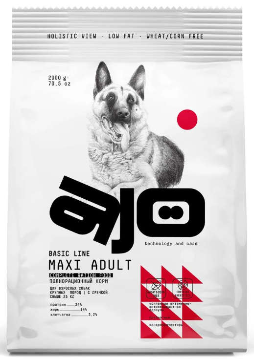 Ajo Dog Maxi Adult РАЗВЕСНОЙ корм для собак средних и крупных пород Крупных пород с Индейкой, гречкой и олениной