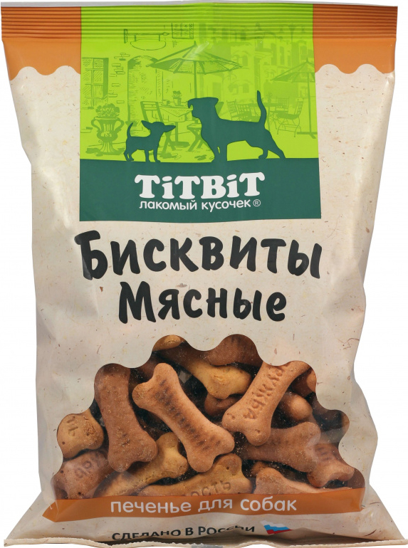 Лакомство для собак Titbit бисквиты мясные, 500 г