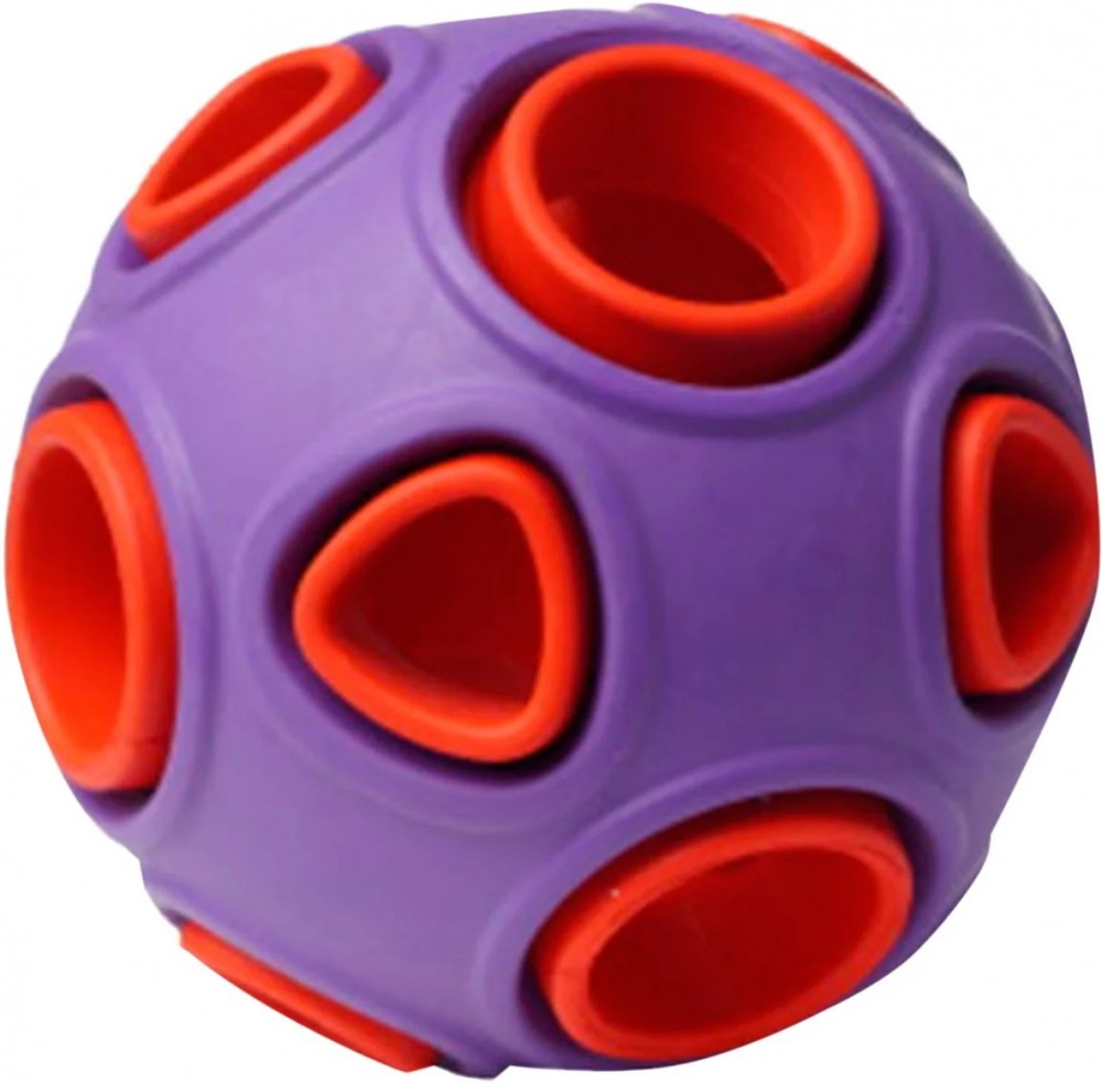 Homepet Silver Series Игрушка Мяч фиолетово-красный для собак, каучук, 7.5 см