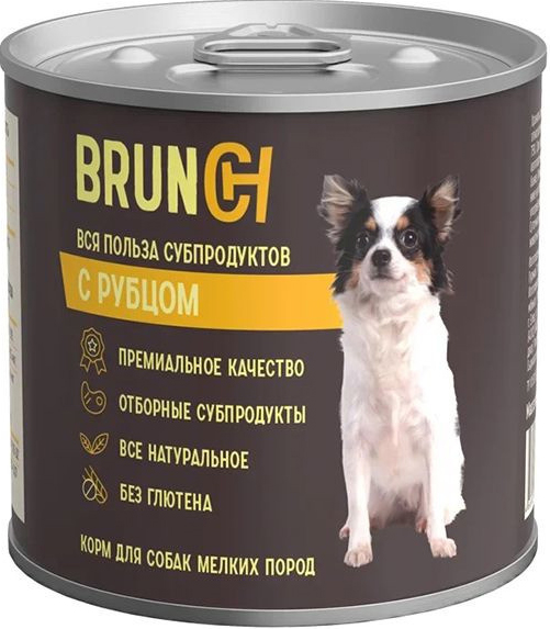 Корм Brunch Adult (консерв.) для собак малых пород,с рубцом, 240 г