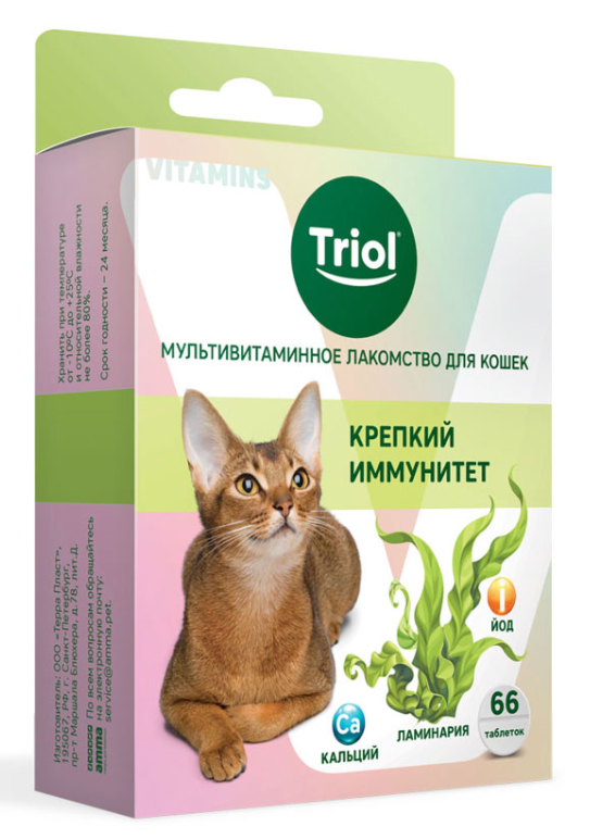 Мультивитаминное лакомство для кошек &quot;Крепкий иммунитет&quot;, 33г, Triol
