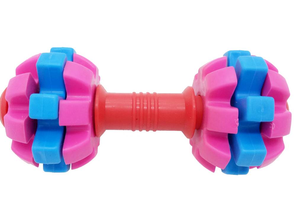 Homepet Dental игрушка для собак, гантель TPR с шипами, 15.5 см