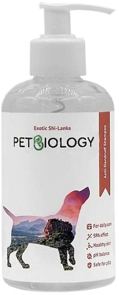 PETBIOLOGY Шампунь против перхоти глубокой очистки для собак и щенков с 3-х месяцев, Шри-Ланка, 300 мл