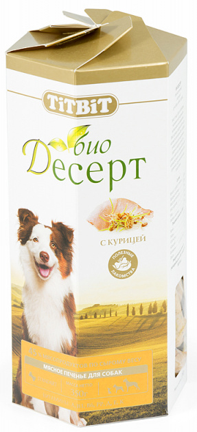 Лакомство TiTBiT Био-Десерт печенье стандарт для собак, с курицей, 350 г