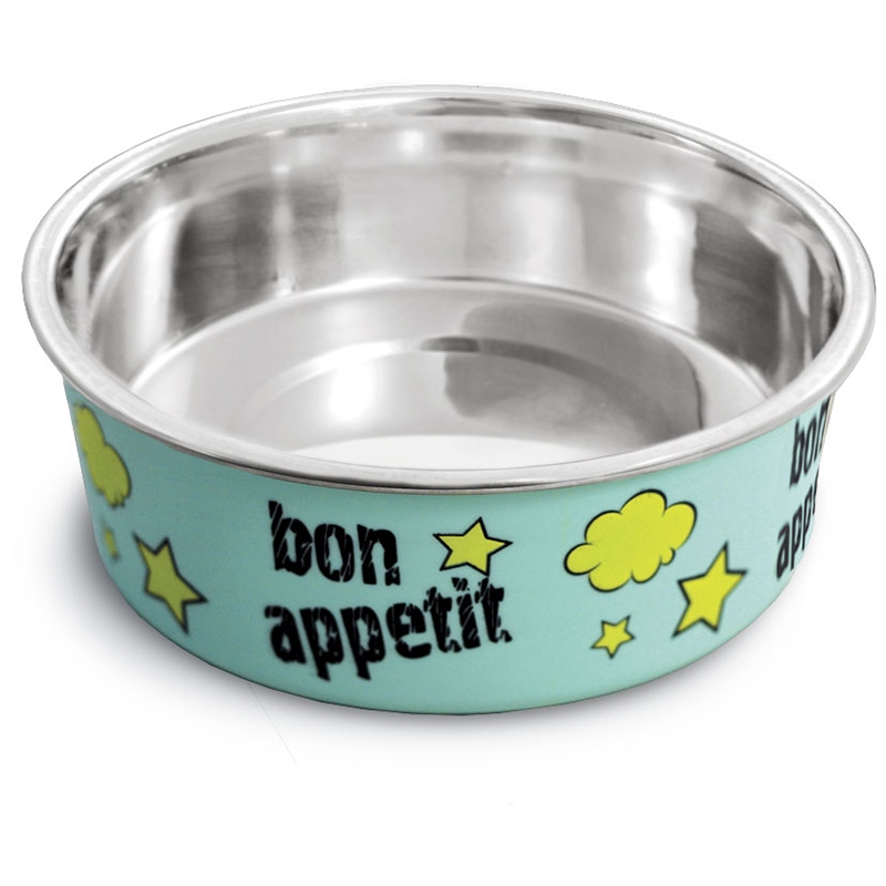 Миска для кошек и собак Triol металлическая на резинке &quot;Bon Appetit&quot;