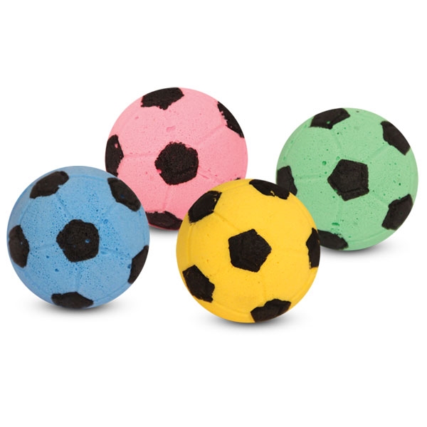 Triol игрушка для кошек &quot;Мяч футбольный&quot;, d 40 мм, упаковка 4 шт