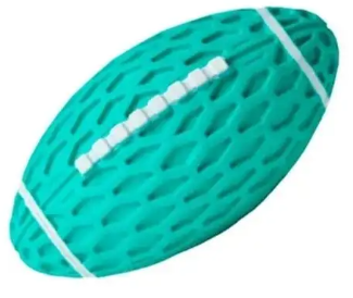 Homepet Игрушка Мяч регби с пищалкой бирюзовый каучук 14,5*8,2*7,9 см