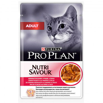 Влажный корм Purina Pro Plan кусочки в соусе для кошек с уткой 85 г