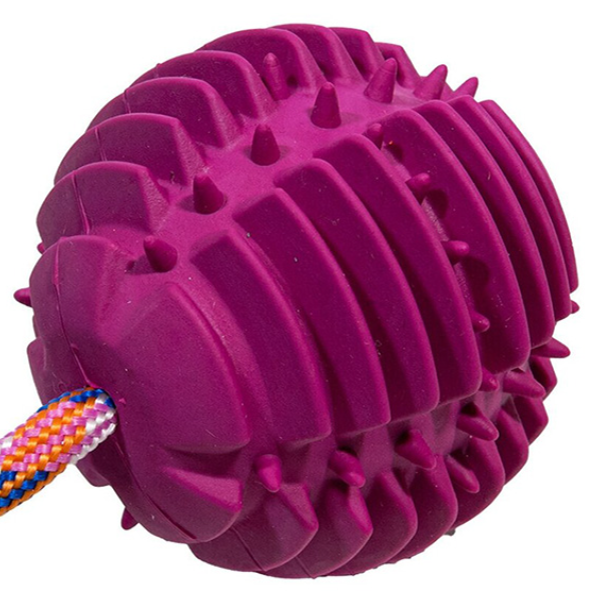 Игрушка NOBBY 7,5 см мяч для собак РИЛЬЕФНЫЙ фиолетовый