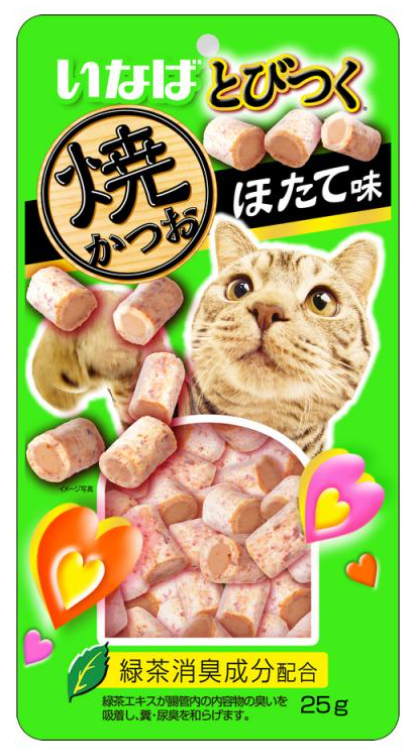 Запеченное лакомство Tobitsuko Yakikatsuo для кошек со вкусом морского гребешка, 25 г