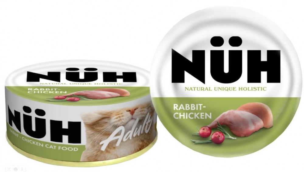 Корм NUH Holistic Rubbit &amp; Chicken (консерв.) для кошек, с кроликом и цыпленком, 100 г