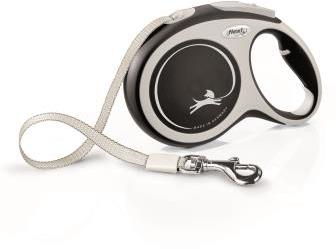 flexi рулетка NEW LINE Comfort L (до 60 кг) лента 5 м серый/черный