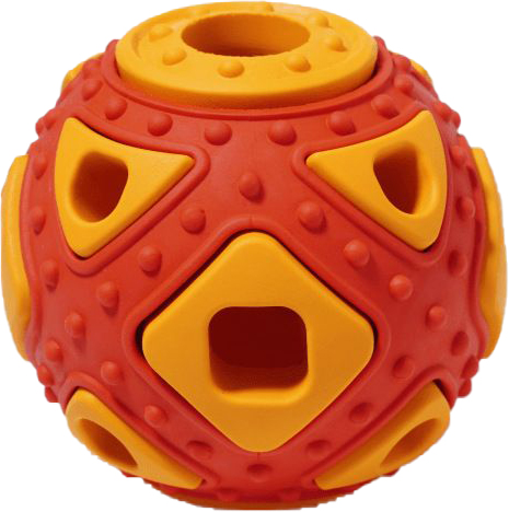 Homepet SILVER SERIES игрушка для собак, мяч фигурный, красно-оранжевый, 6.4х5.9 см