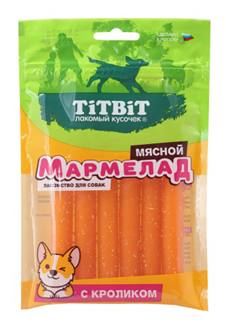 Лакомство TiTBiT Мармелад мясной для собак, с кроликом, 120 г