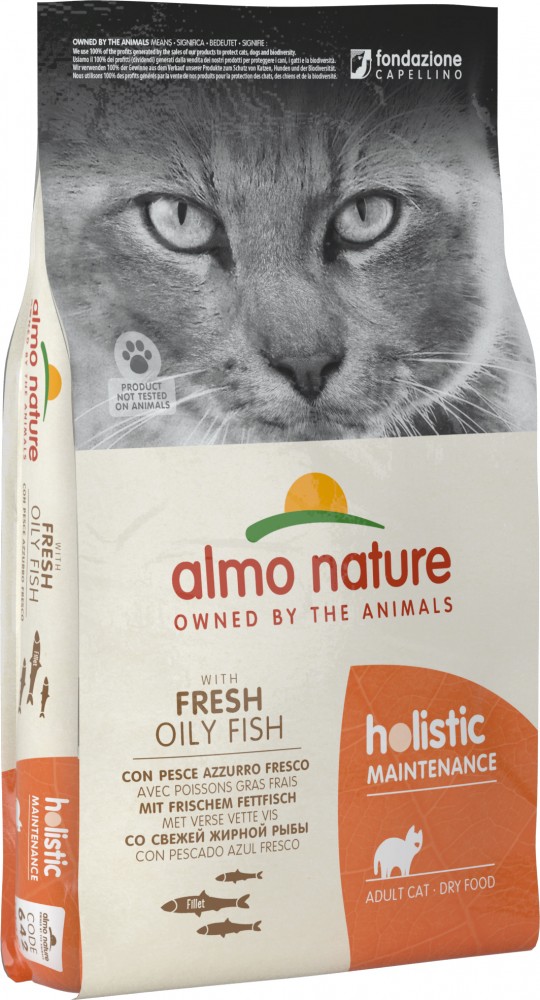Корм Almo Nature Holistic Maintenance Fresh Oily Fish для кошек, с жирной рыбой, 400 г