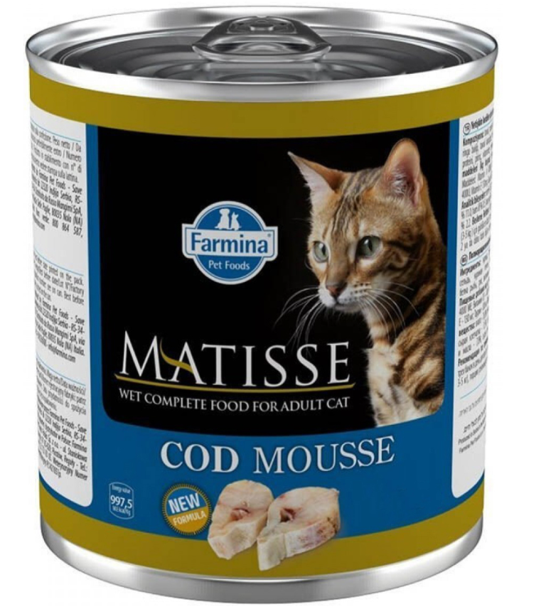 Консервы Farmina Matisse Codfish Mousse (мусс) для кошек с треской, 300 г