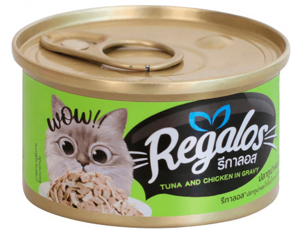 Корм Regalos Tuna&amp;Chicken (в соусе) для кошек, тунец с курицей, 80 г