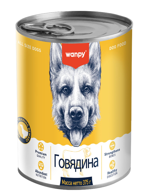 Wanpy Dog Консервы для собак из говядины 375 г