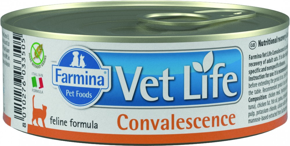 Корм Farmina Vet Life Convalescence (паштет) для кошек в период восстановления (выздоровления), 85 г