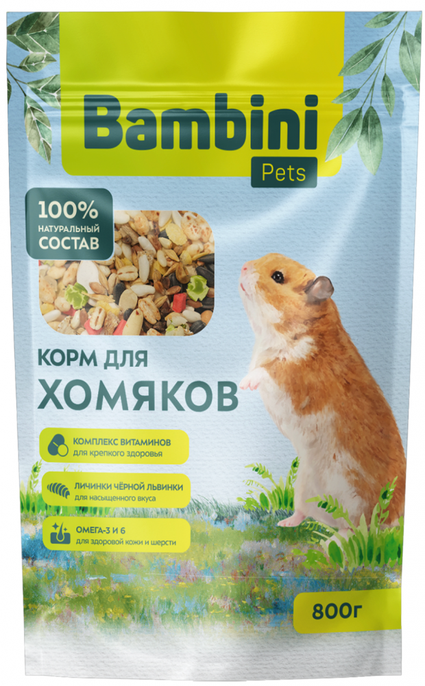 Корм Bambini Pets для хомяков , 800 г