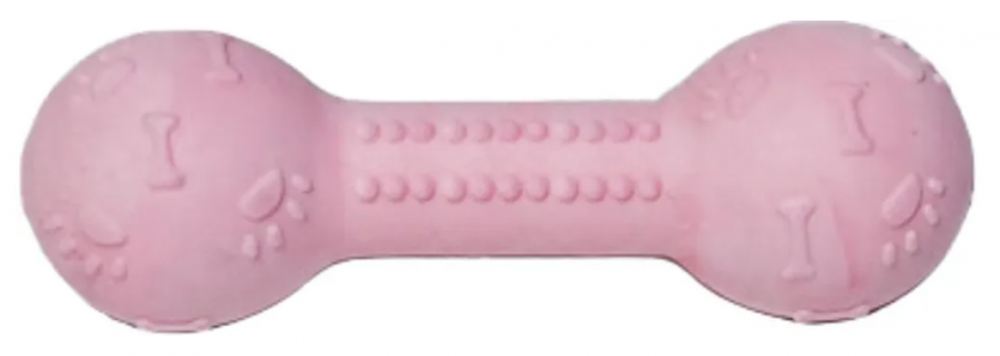 Homepet для собак Игрушка Гантель розовая 12 см