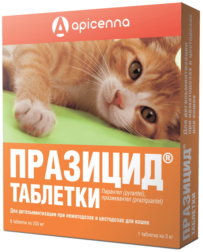 Препарат для кошек Api-San Празицид от глистов  6таблеток