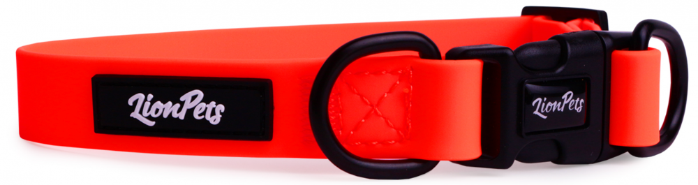 Ошейник из биотана LionPets с пластиковой пряжкой LPO-00530-4 (Оранжевый) (Размер XL обхват шеи 40-65 см, ширина 2,5 см)