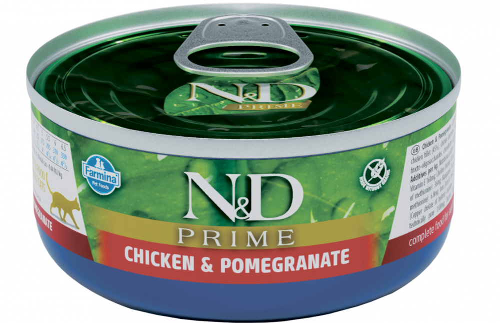 Корм Farmina N&amp;D PRIME Chicken &amp; Pomegranate (консерв.) для кошек, курица с гранатом, 70 г