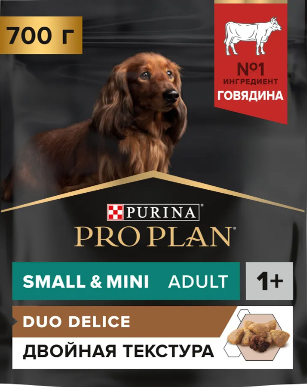 Корм Purina Pro Plan Duo Delice для собак мелких пород с говядиной и рисом