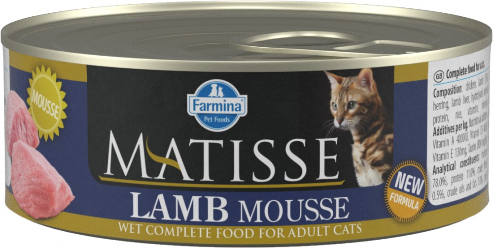 Консервы Farmina Matisse Lamb Mousse (мусс) для кошек с ягненком, 85 г