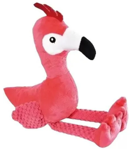 HomePet 20.5 х 37 см игрушка Фламинго с пищалкой и шуршащим эффектом для собак, плюш