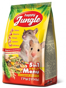 Happy Jungle, корм для грызунов (универсал), 350 г